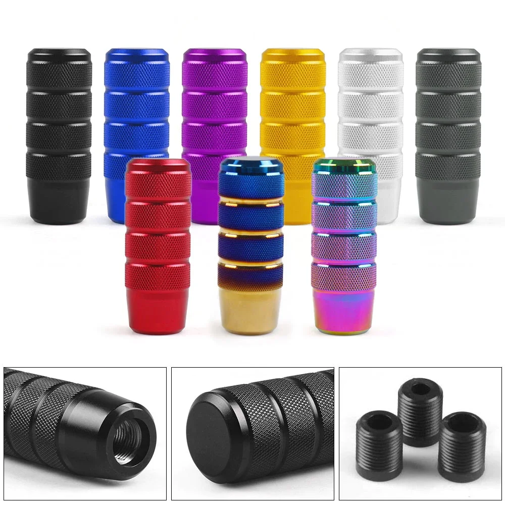 

1 шт., 95 мм, универсальная нескользящая ручка переключения передач, ручная коробка передач, алюминиевая ручка рычага переключения передач с накаткой, крышка ручки переключения передач