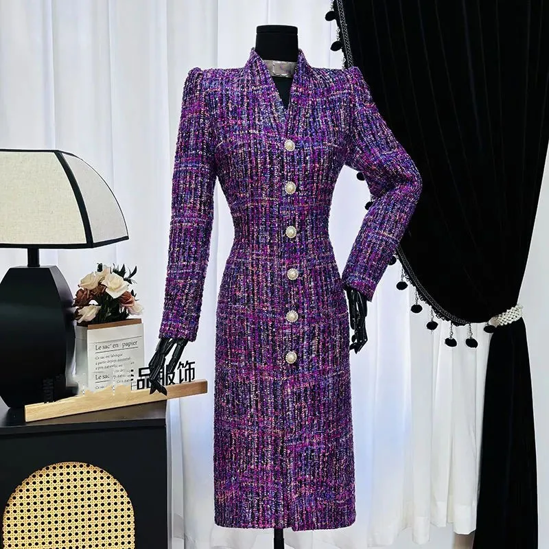 

2025 Autumn Winter New Temperament High Quality Women's Trench Coat Single Breasted Button Fashion Simple Women Trench Coat H683