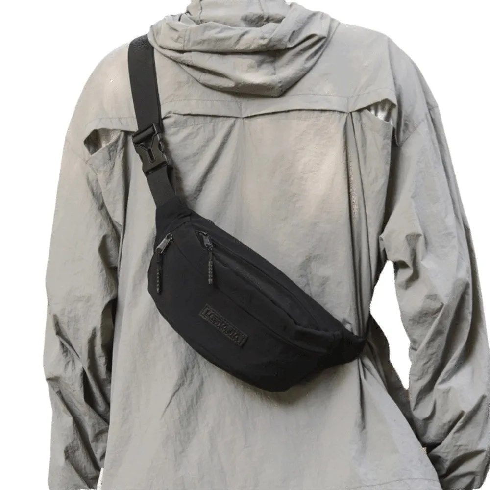 

Portable Casual Men's Chest Bag Large Capacity Waterproof Nylon Shoulder Bag Breathable Commuting Crossbody Fanny Pack Hiking