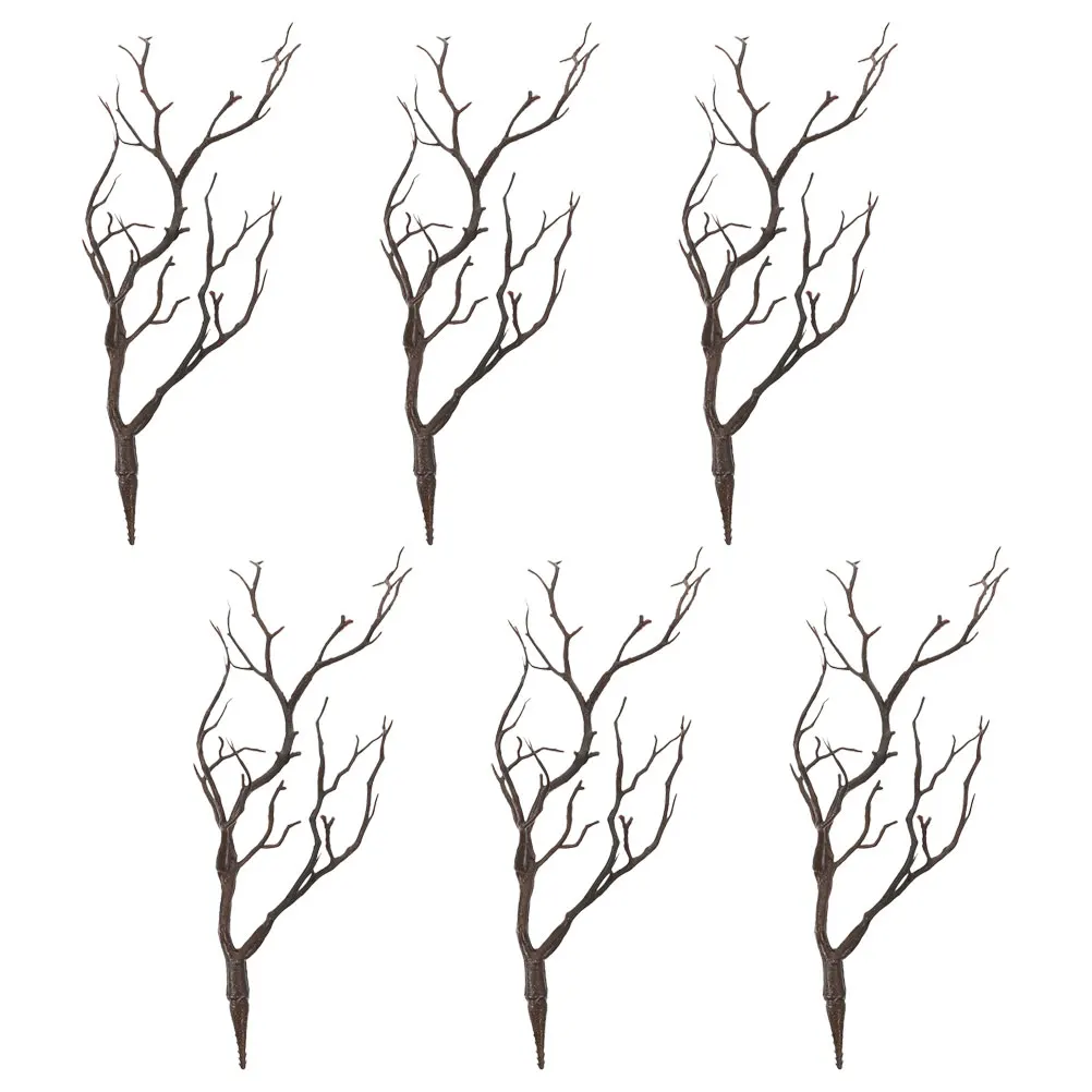 

6 Pcs Artificial Plants Halloween Decor Vase Filling Branches for Arrangement Office Brown Branches DIY Twigs Dried