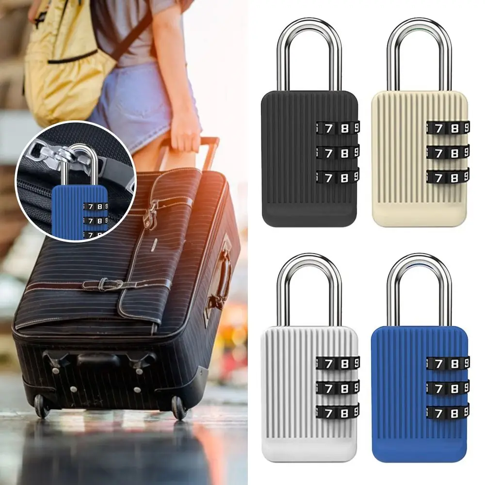 3 Dial Digit Password Lock Combination Cabinet Suitcase Luggage Metal Code Locks Travel Outdoor Safe Anti-Theft Padlock