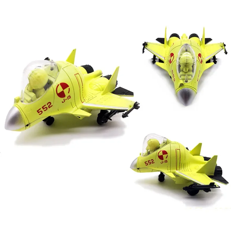 Q Version 4D Fighter  J15 Plastic Assemble Airplane Model Toy For Children