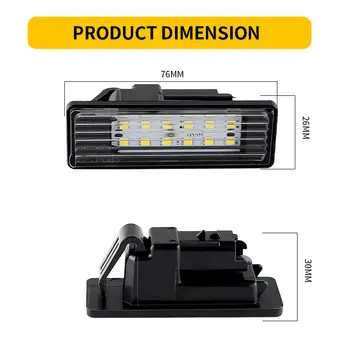 適用於雪鐵龍 Berlingo C2 C3 C4 C5 C6 C8 DS3 和標緻 308CC 3D/5D 兩廂車的 2 個 LED 車牌燈 10 最佳銷售 標緻308cc - №2