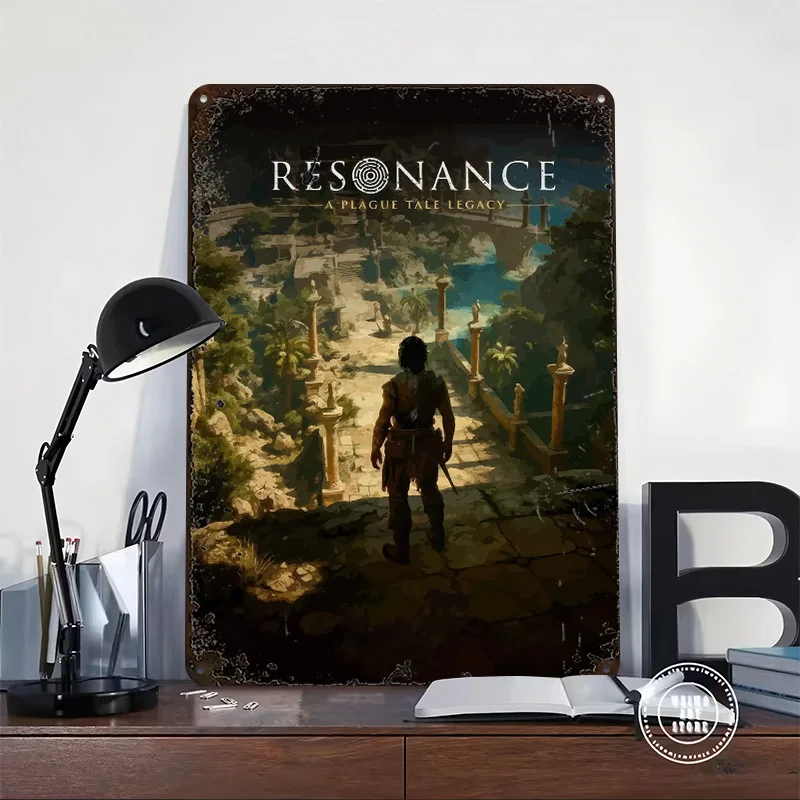 Resonance A Plague Tale Legacy Game Art 3D Printed Texture Poster Personalized Wall Art Retro Metal Tin Signs for Coffee Bar