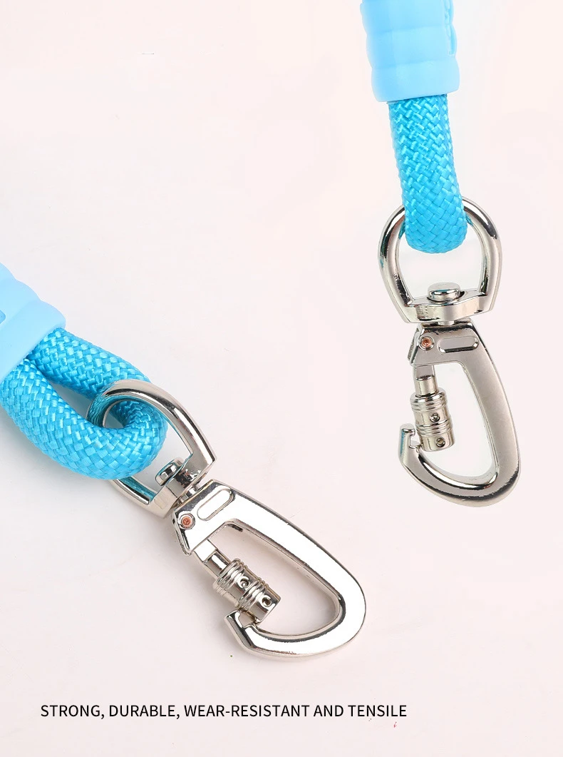 New Pet P-chain Explosion-proof Punching Anti Slip Wear-resistant Cotton Candy Traction Rope for Walking Dog