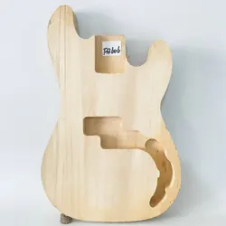 FB606  Precision Electric Bass Unfinished PB Bass Body in Solid Basswood Unfinished No Paints Right Hand for Replace and DIY