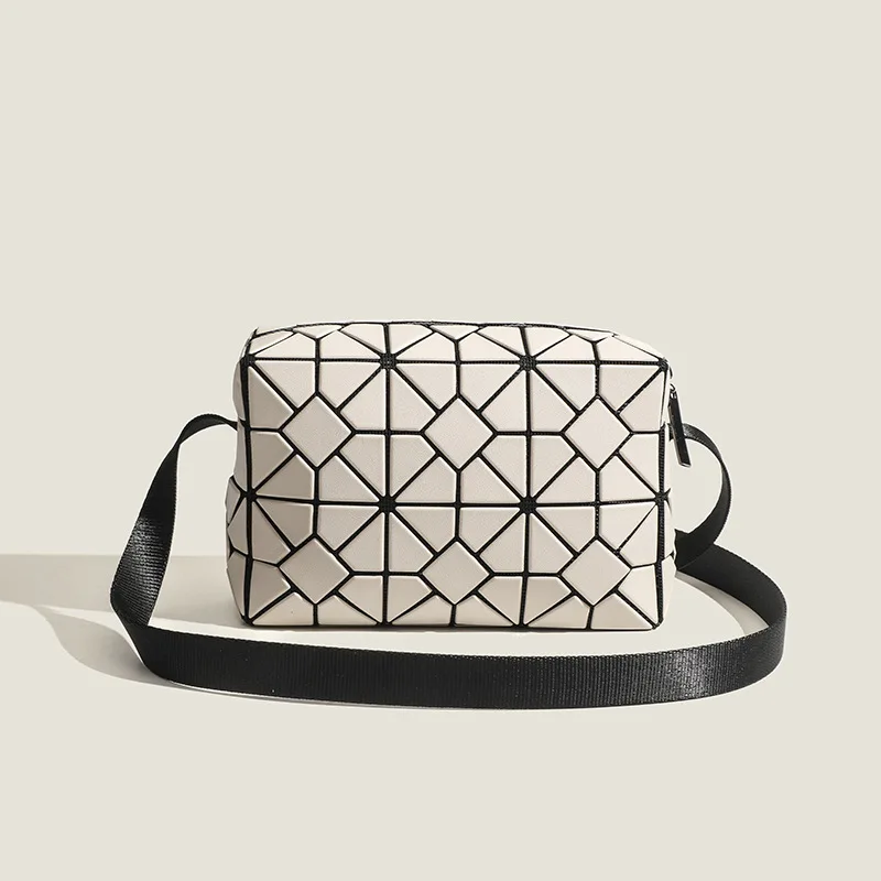 Japanese bag 2024 new drawstring pillow all match diamond lattice simple small square bag single shoulder ladies handbags