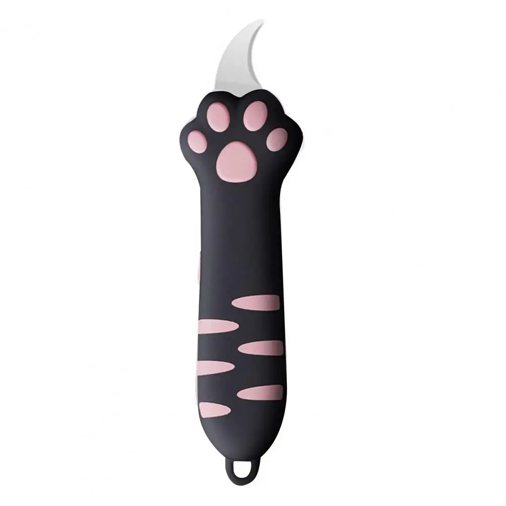 Women Portable Cat Knife Cute Cat Paw Box Cutter Retractable Claw Knife for Women Cat Scratching Paper Knife Mini Cardboard