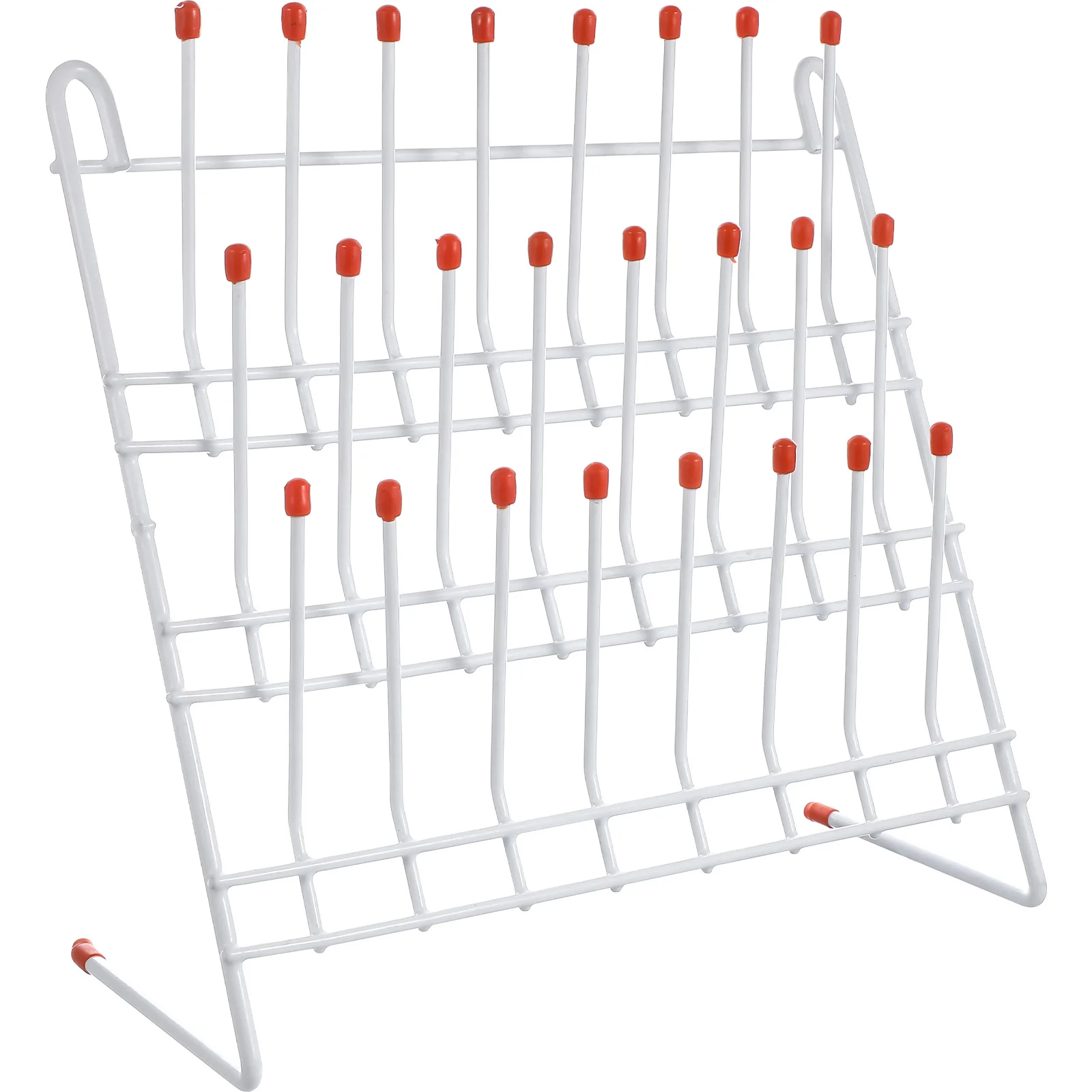 Lab Drying Rack 24 Pegs Lab Glassware Rack Wire Laboratory Drain Rack Wall Mount Freestanding Lab Glass Drying Rack