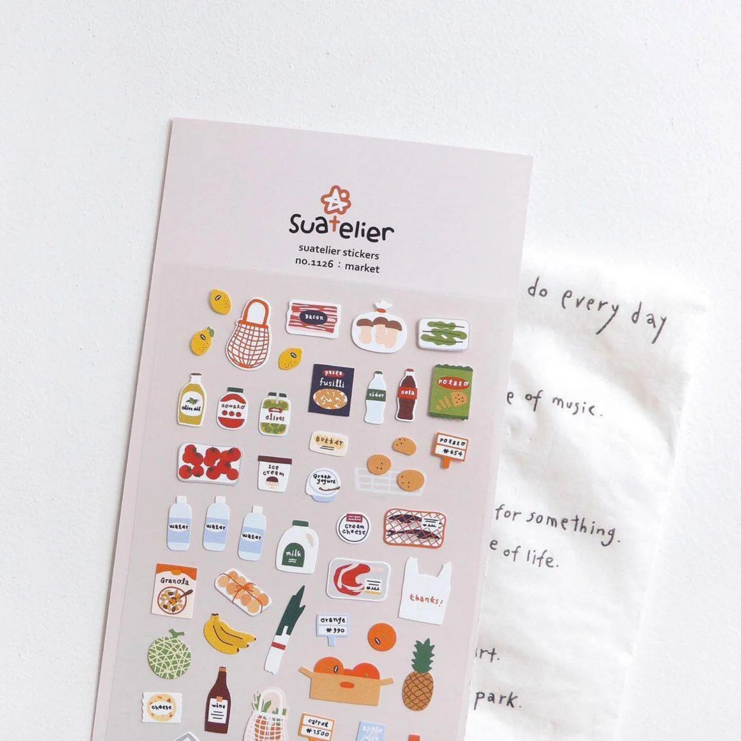 Koreanischer Import Suatelier Markt Obst Gemüse Nylon-Aufkleber Scrapbooking DIY Tagebuch Schreibwaren Aufkleber Niedliche Sticker 1126