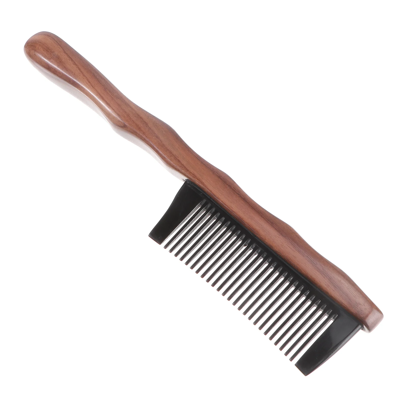 

Double Row Toothed Comb Skin Friendly Sandalwood Massage Hair Comb Smooth Close Teeth Stimulate Circulation Relieve Headache