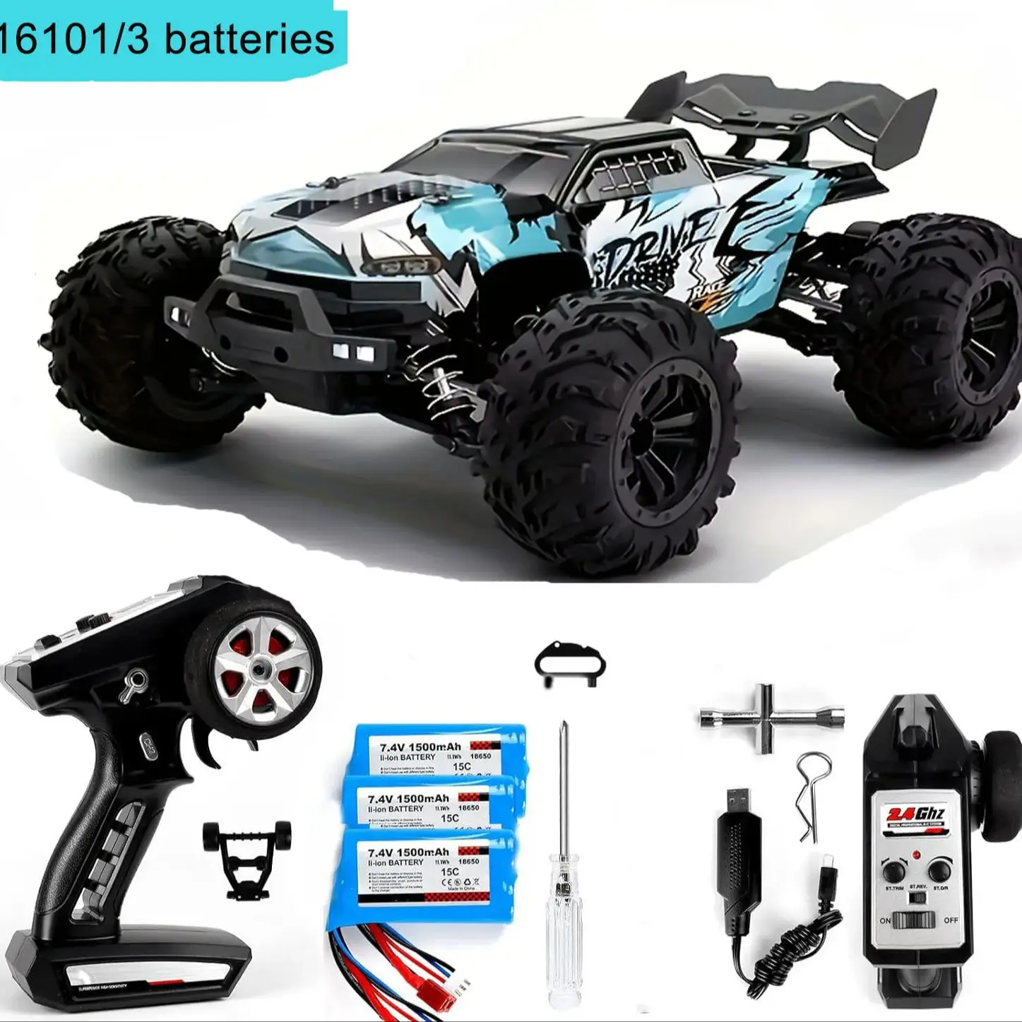 WLtoys 1:16 RC Auto, 75 km/h 4WD Crawler Monster Truck, RC Buggy mit Präzisionssteuerung für Erwachsene & Kinder ab 8 Jahren, Perfekt zum Rennen