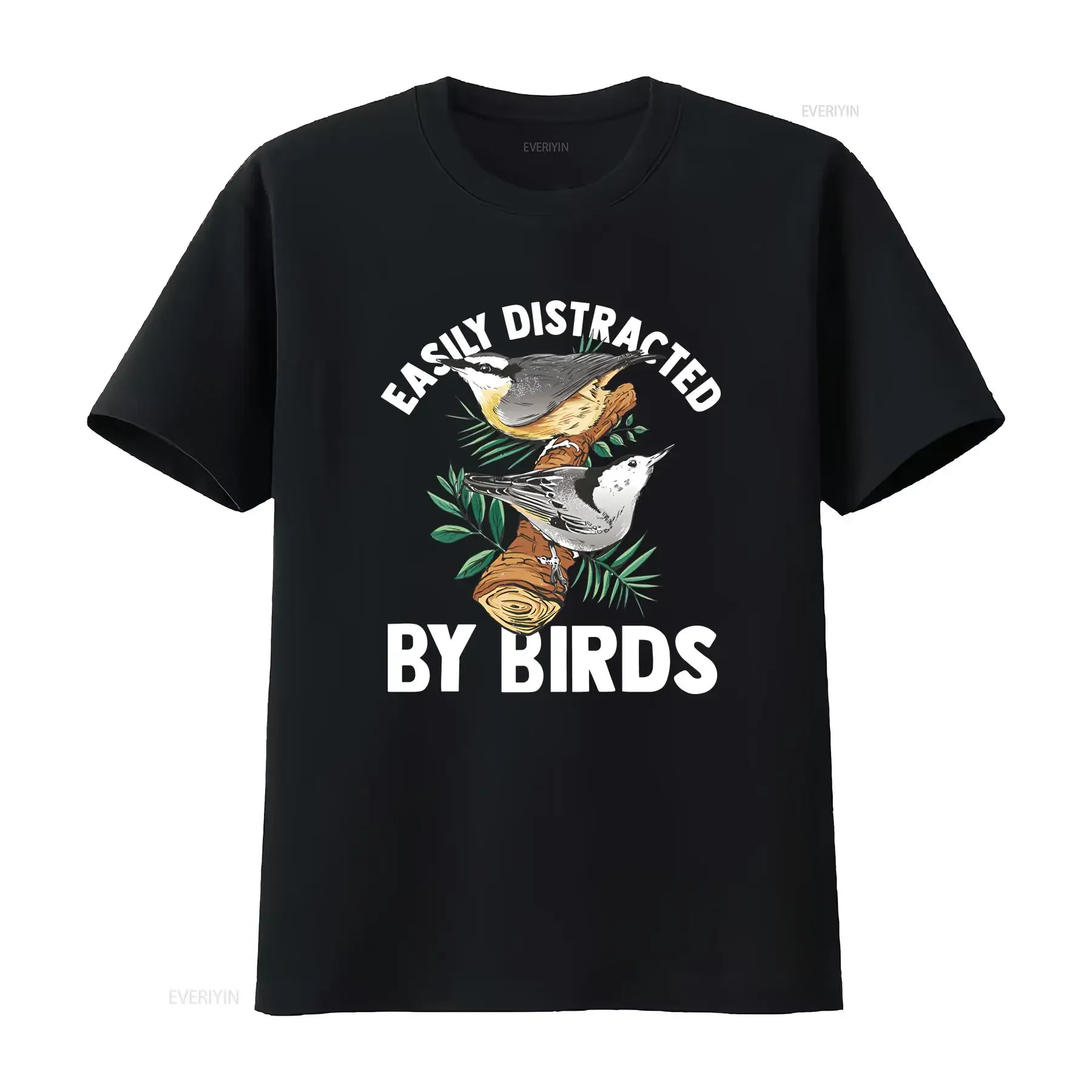 Bird Lover Birder Birdwatching Easily Distracted by Birds T Shirt vintage Washed designer clothes Unisex Stylish streetwear