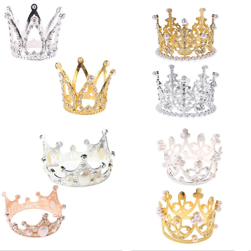 Baby Crown Photo Photography Props Headband Decoration Newborn Girls Princess Gold Silver Luxury Fashion Memorial Birthday Party