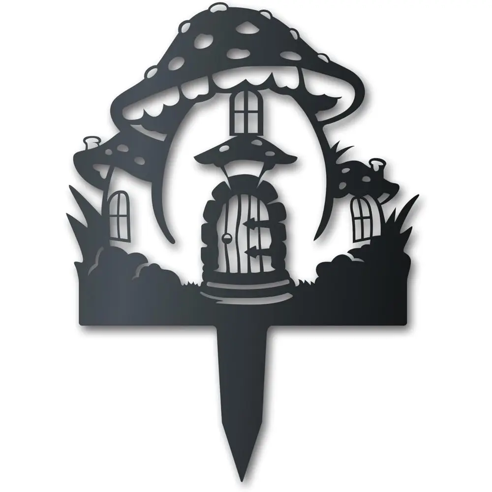 

14-Color Metal Fairy Garden Stake, 46cm Tall, Enchanting Outdoor Decor