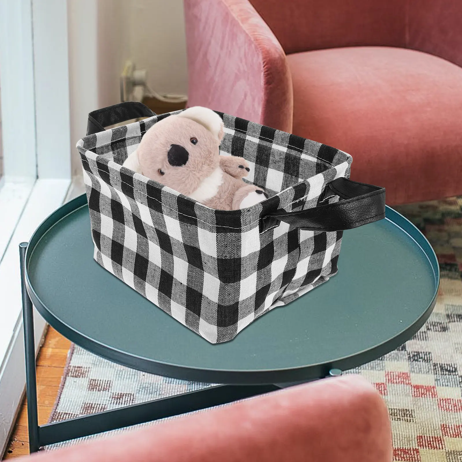 3Pcs Steel Frame Foldable Laundry Basket Cotton Linen Fabric Large Capacity Portable Clothes Hamper for College Dorms Bedrooms