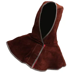 Welding Hood Cowhide Flame Resistant Cap Welding With Neck Drape Welding Equipment Supplies Safety Gear Headwear