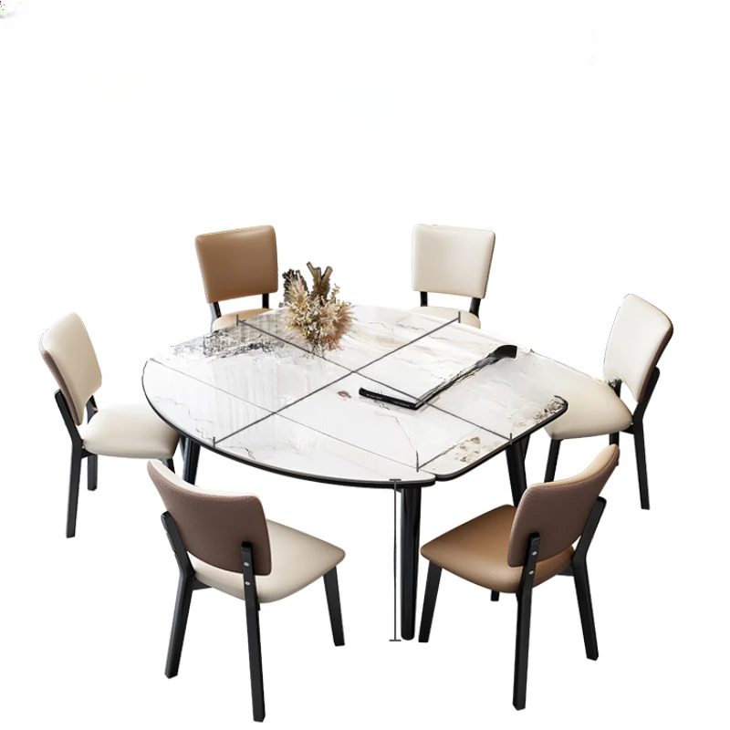 Slate Modern Dining Tables Extendable Nordic Living Room Foldable Dining Tables Kitchen Luxury Esstisch Home Furniture