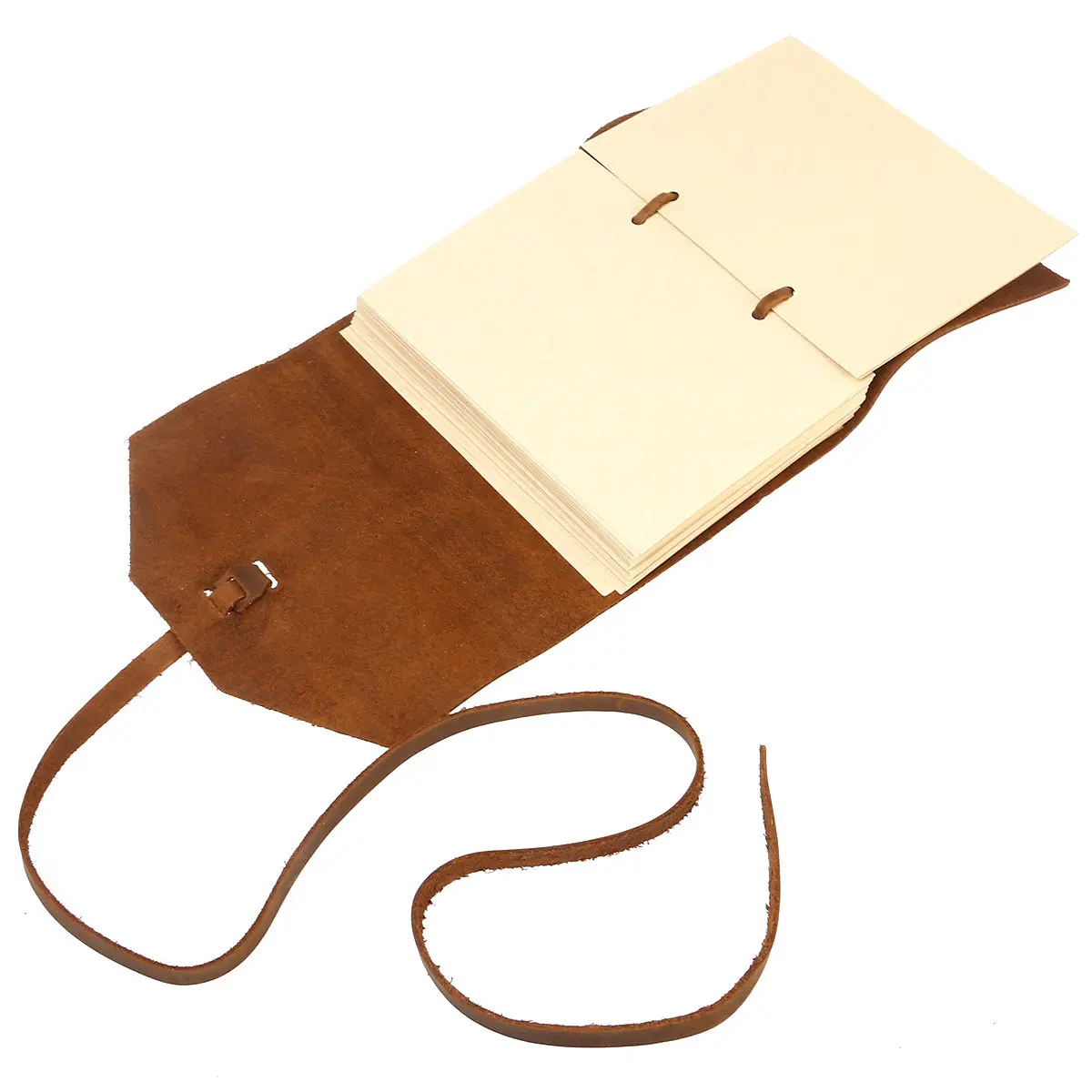 

Vintage Diary Journal Retro Cover Handmade Binding Rope Thick Large Paper Pages Gift for Friends