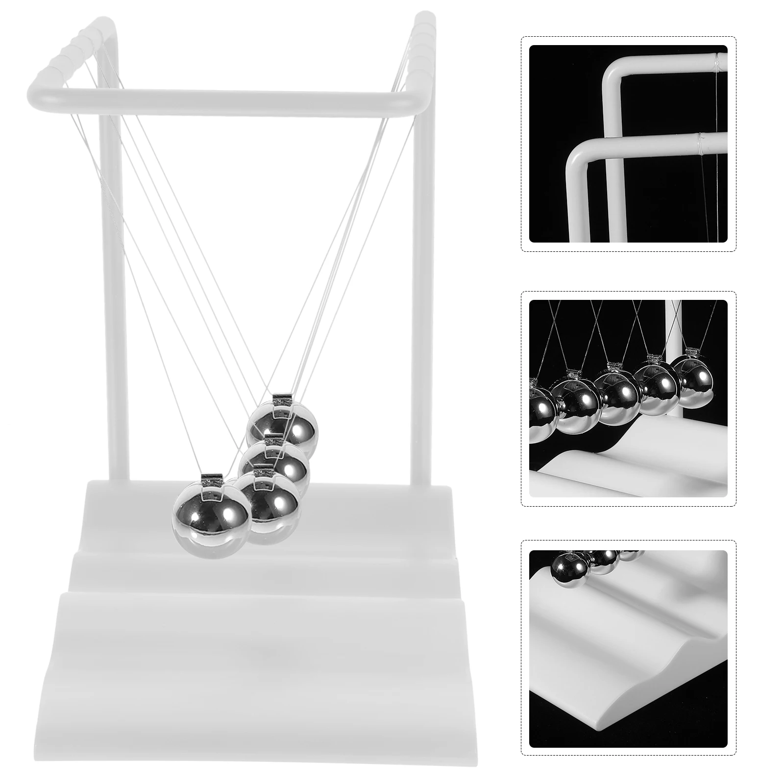 Bola ornamento desktop decoração científica para casa escritório dormitório física pêndulo contas alívio do estresse balanço de metal