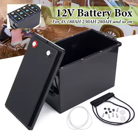 230AH 280AH for 4S Battery Storage Boxes 12V Solar Cells Case RV Yacht DIY Portable Battery Storage Plastic Lithium Battery