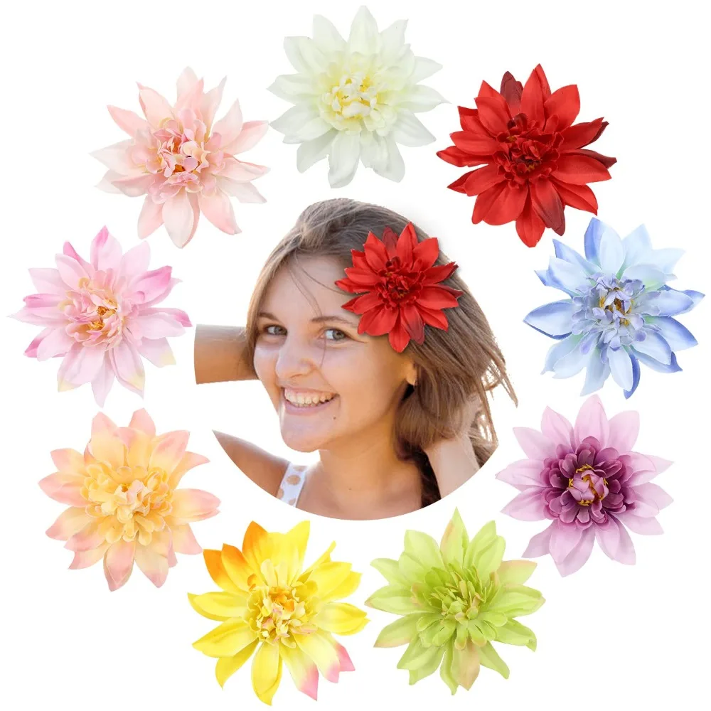 مشابك شعر على شكل زهرة بوهيمي للنساء ، مشابك شعر كبيرة ، زينات حفلات الزفاف والمناسبات ، دبابيس عصرية ، إكسسوارات