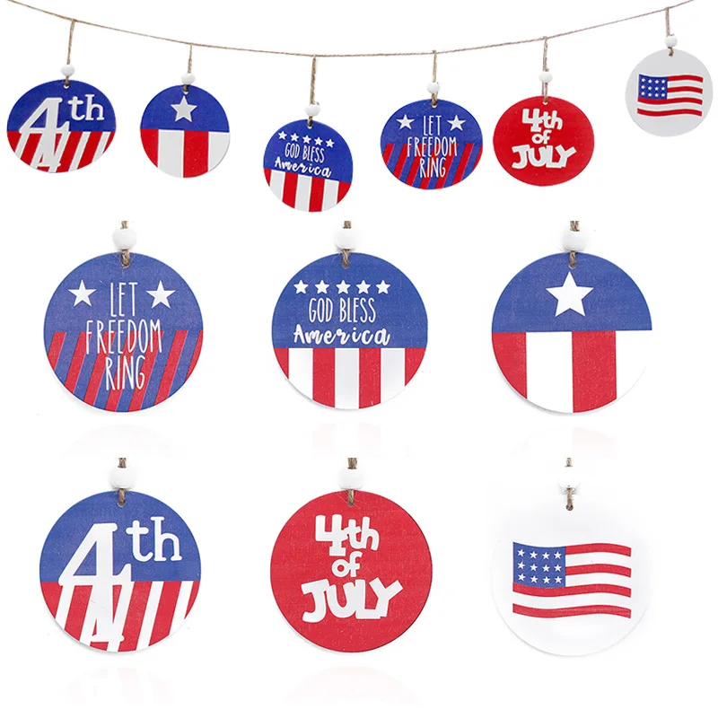 Wooden American Independence Day Party Supplies 4th of July Party Decorations