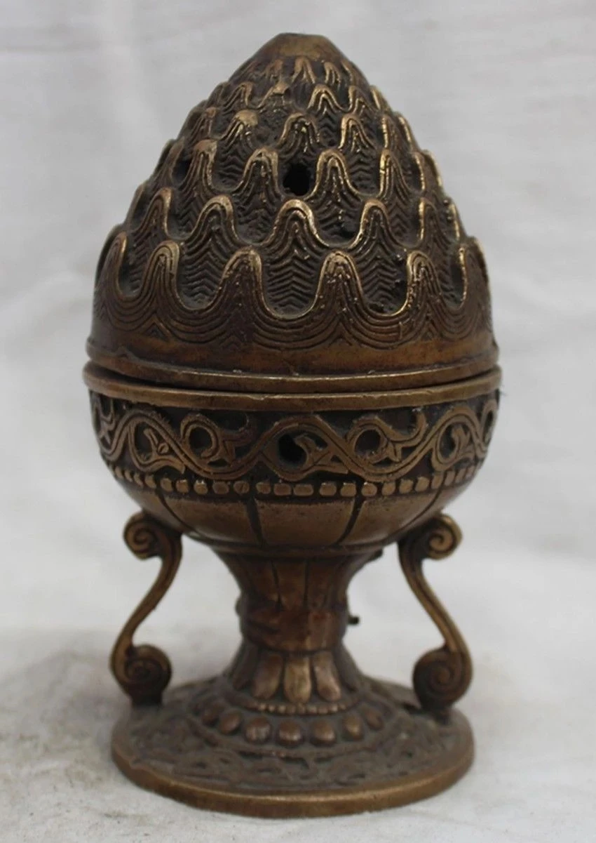 

Tibet Tibetan Bronze Buddhism pagoda Incense Burner Censer