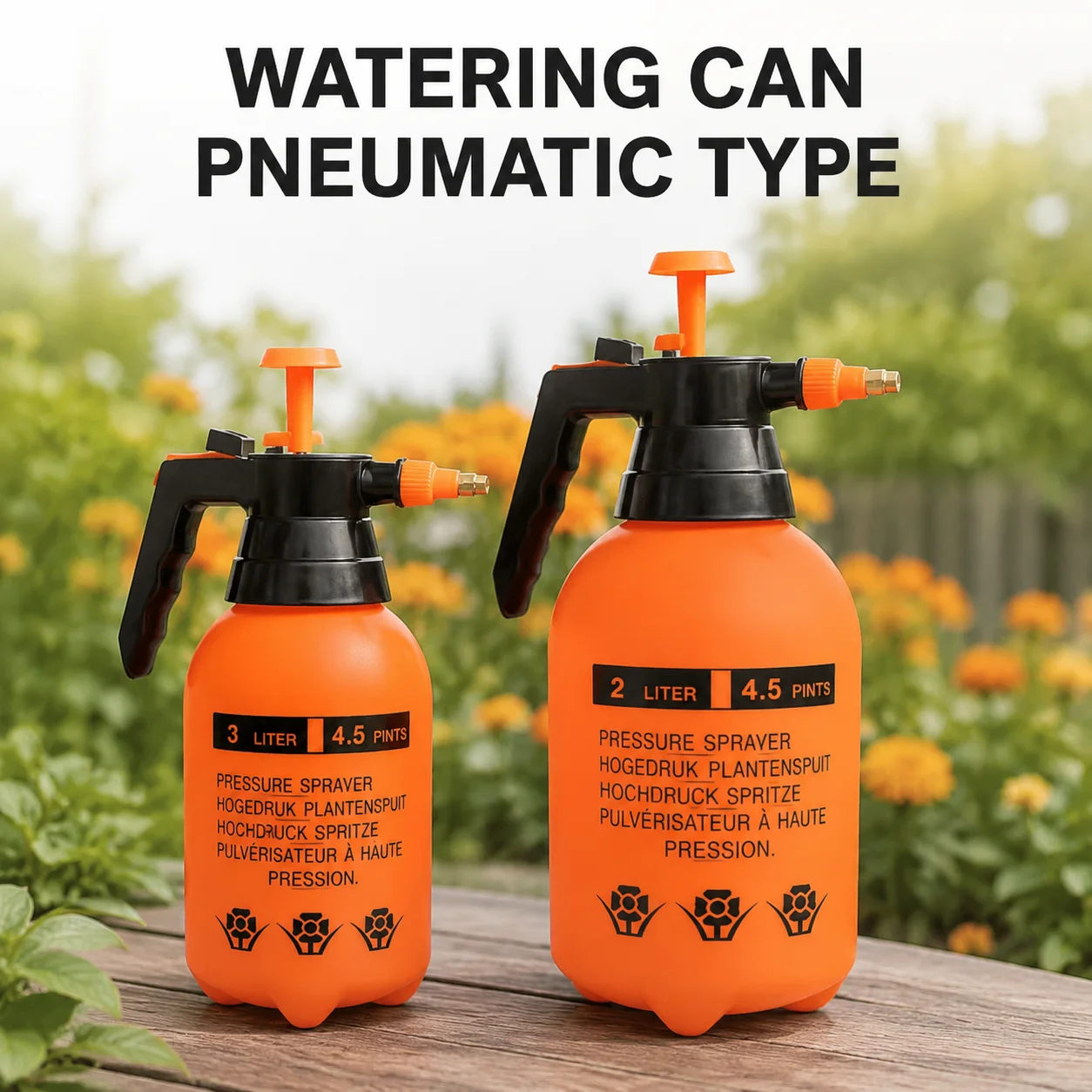 Portable Garden Hand Pump Sprayer Bottle | Pressure Water Sprinkler for Plant Watering, Car Wash, Disinfection Cleaning