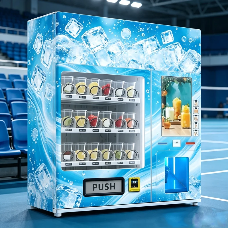 Semi Automatic Commercial Smoothie Machine Touch Screen Self Service Cold Drink Dispenser Multi Flavor For Food Store Custom