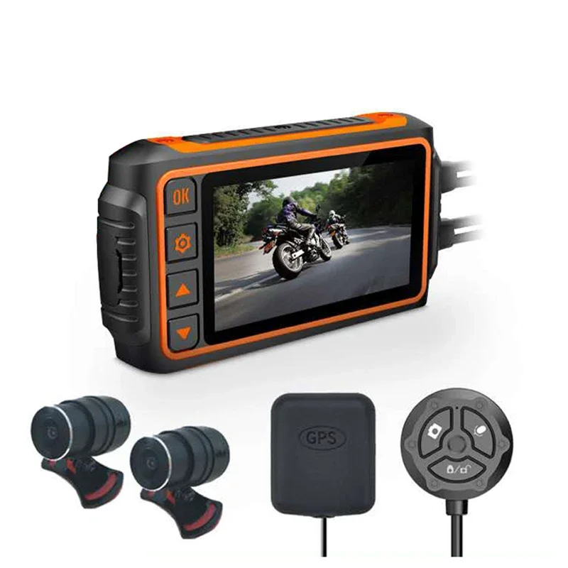 3Inch 1080P Motorcycle Driving Recorder Dashcam Waterproof 4K Dash Cam Gps Wifi Car came 360  Car Dash came Front And Rear