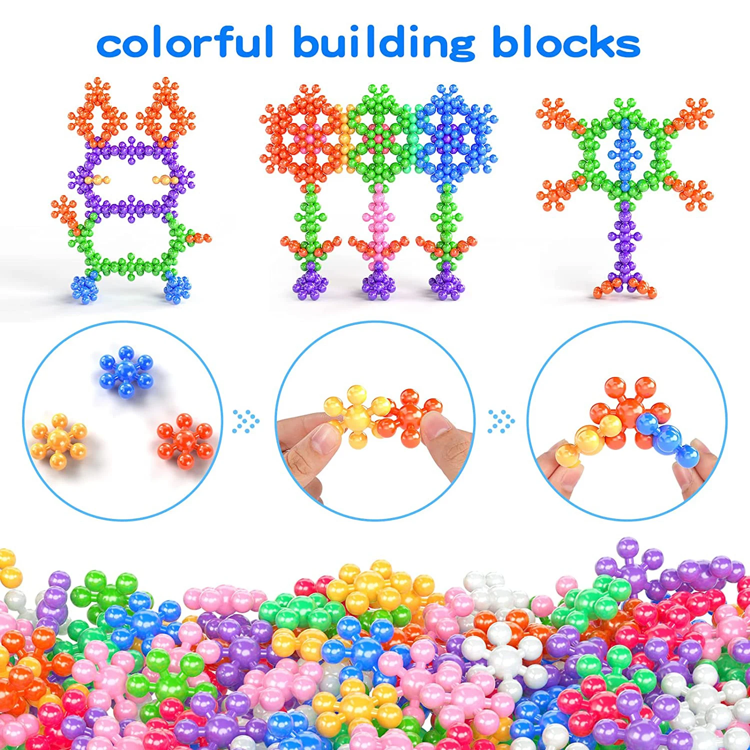 Baby Plum Blossom Building Blocks 3D Bricks STEM Educational Building Toys Interlocking Solid Plastic Discs Sets Gifts for Kid