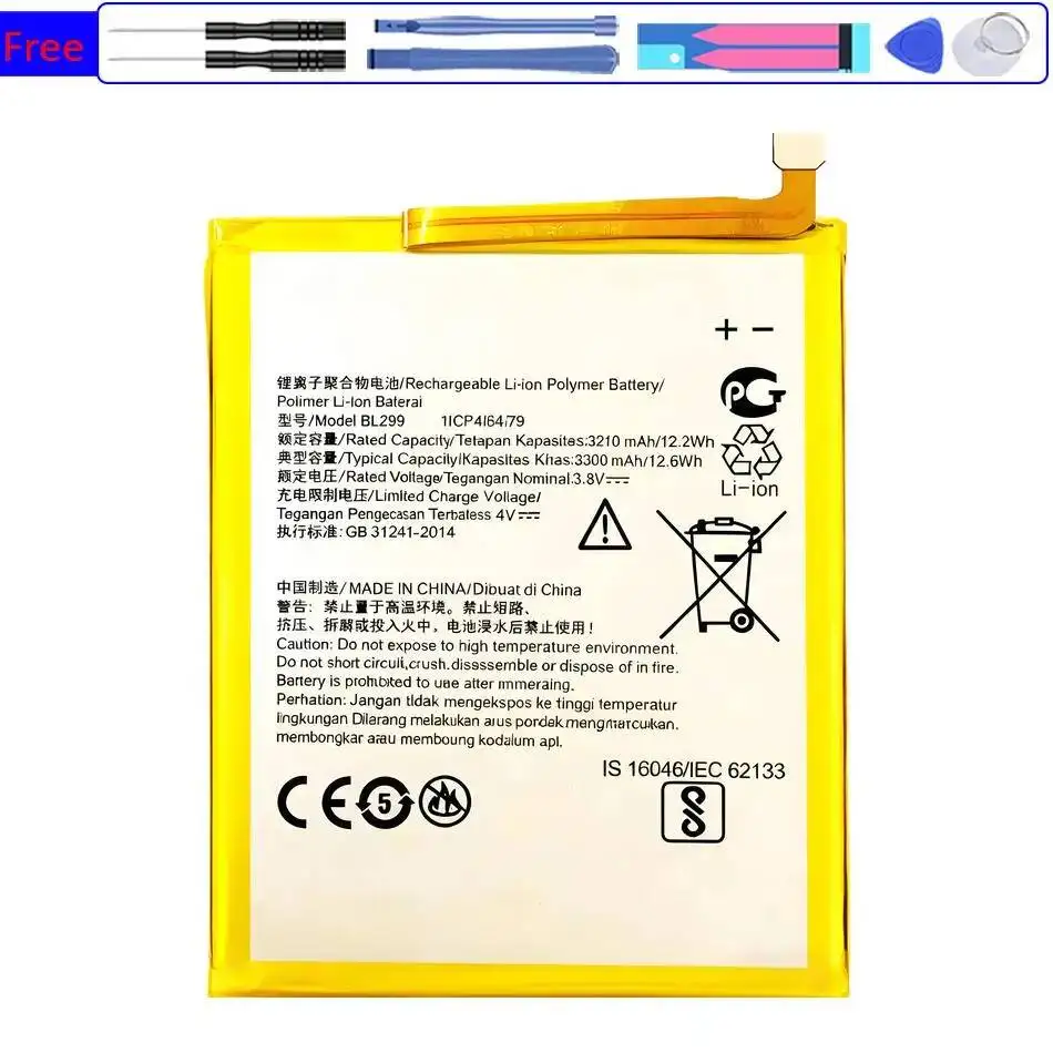 

BL295 BL297 BL299 BL303 battery For Lenovo K5S L38031 K5 Pro L38111 L38041 Z6 Lite 6.3 inch Z5s L78071 Cell Phone High Quality
