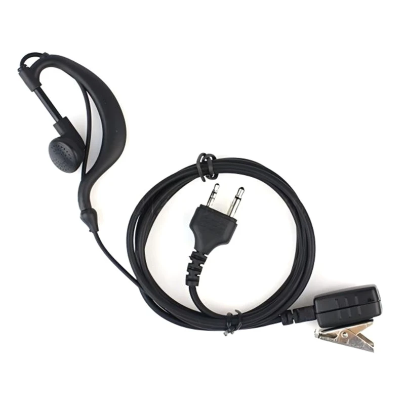 Communication Earpiece with Over Ear Hook, Single Ear Form, and Two Pin Port for LXT80/110 Patrol Support, Event Coordination