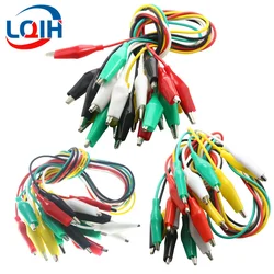 10PCS Color Alligator Clip Electric DIY Small Battery Power Cord Sheath Electric Clamp Double Head Test Clamp 28mm 35mm45mm 50cm