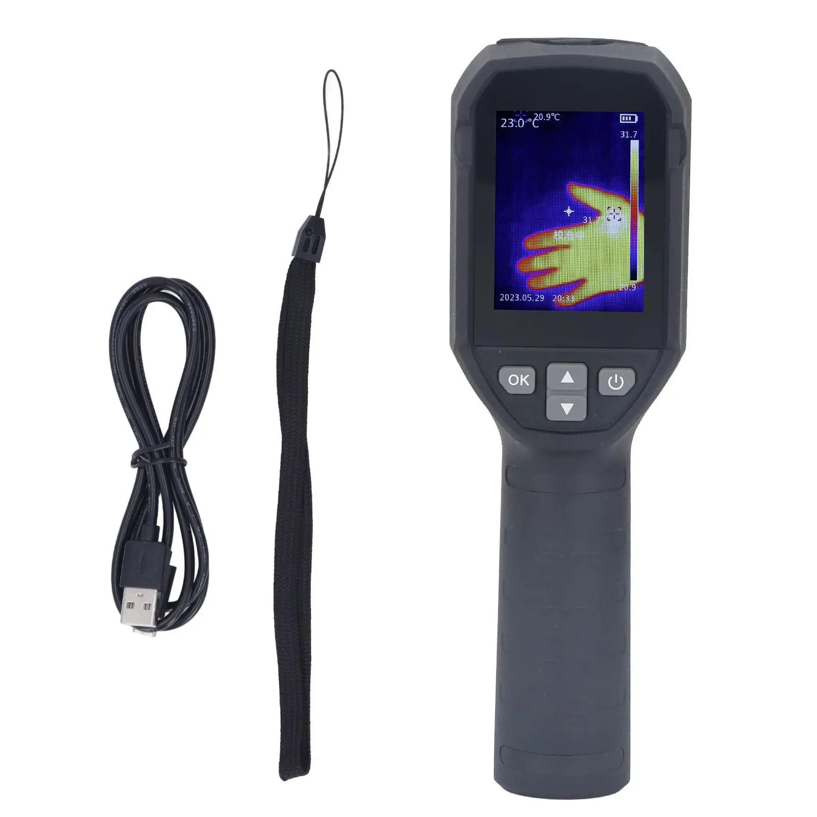 High Sensitivity Thermal Imaging Camera IP54, -20℃ to 400℃ IR Imager with 6 Color Palettes for industrial Use