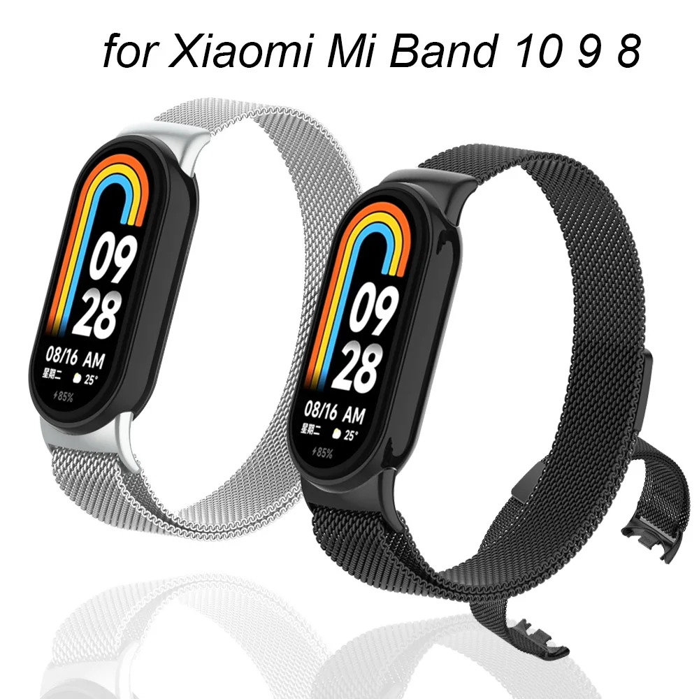 حزام حلقة مغناطيسي لشاومي Mi Band 10 العصابات ساعة ذكية سوار الفولاذ المقاوم للصدأ لملحقات حزام الساعات MiBand 9 miband 8 #1