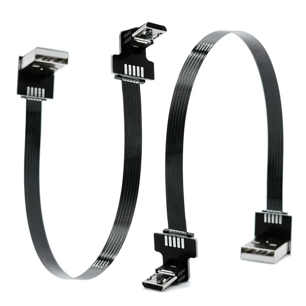 FFC 5PIN Micro MINI USB FPV slim flat soft flexible FPC charging cable, suitable for FPV brushless handheld Gimbal displays