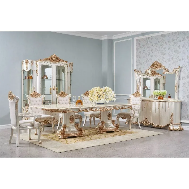 French Royal Palace Style Luxury Solid Wood Carved Master Bedroom King Size Bed High-End European Carved Princess Bed