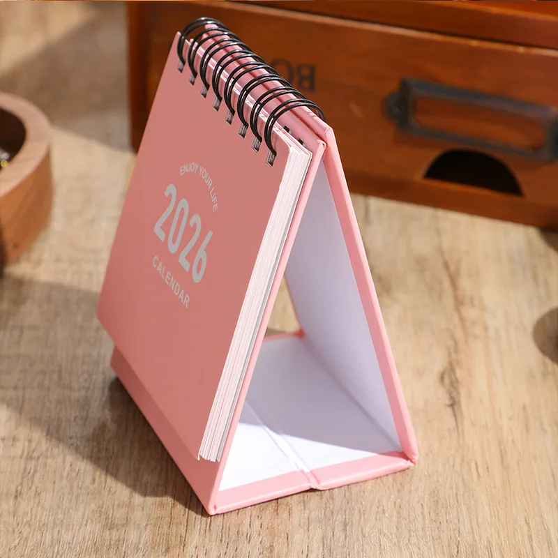 

Desktop Calendar Portable Daily Scheduler Table Planner Spiral Binding Paper Calendar For Office Desk Gift For Friends Event