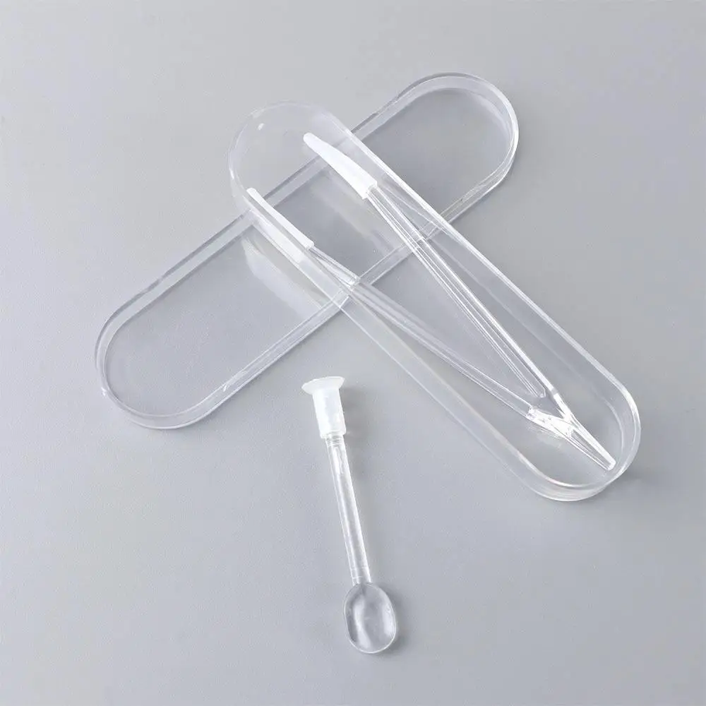 Plastic Transparent Large Independent shell Contact lens clip Tweezers Beauty tools Suction stick