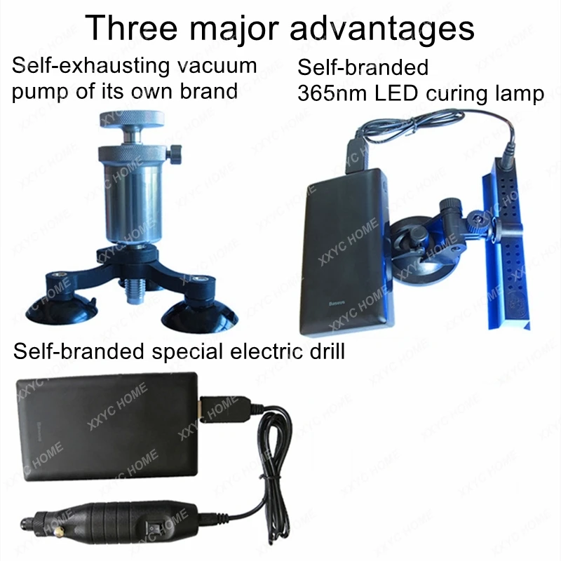 Riparazione automatica dei vetri Strumenti di riparazione professionali Riparazione delle crepe rotte del parabrezza anteriore