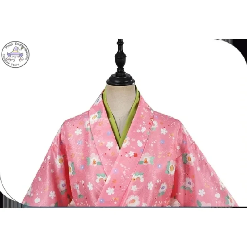 ADFF15DY2025Kanroji Mitsuri Cosplay Anime Costume Women Pink Kimono Dress Outfits Halloween Carnival Party Disguise S【【【 view 5