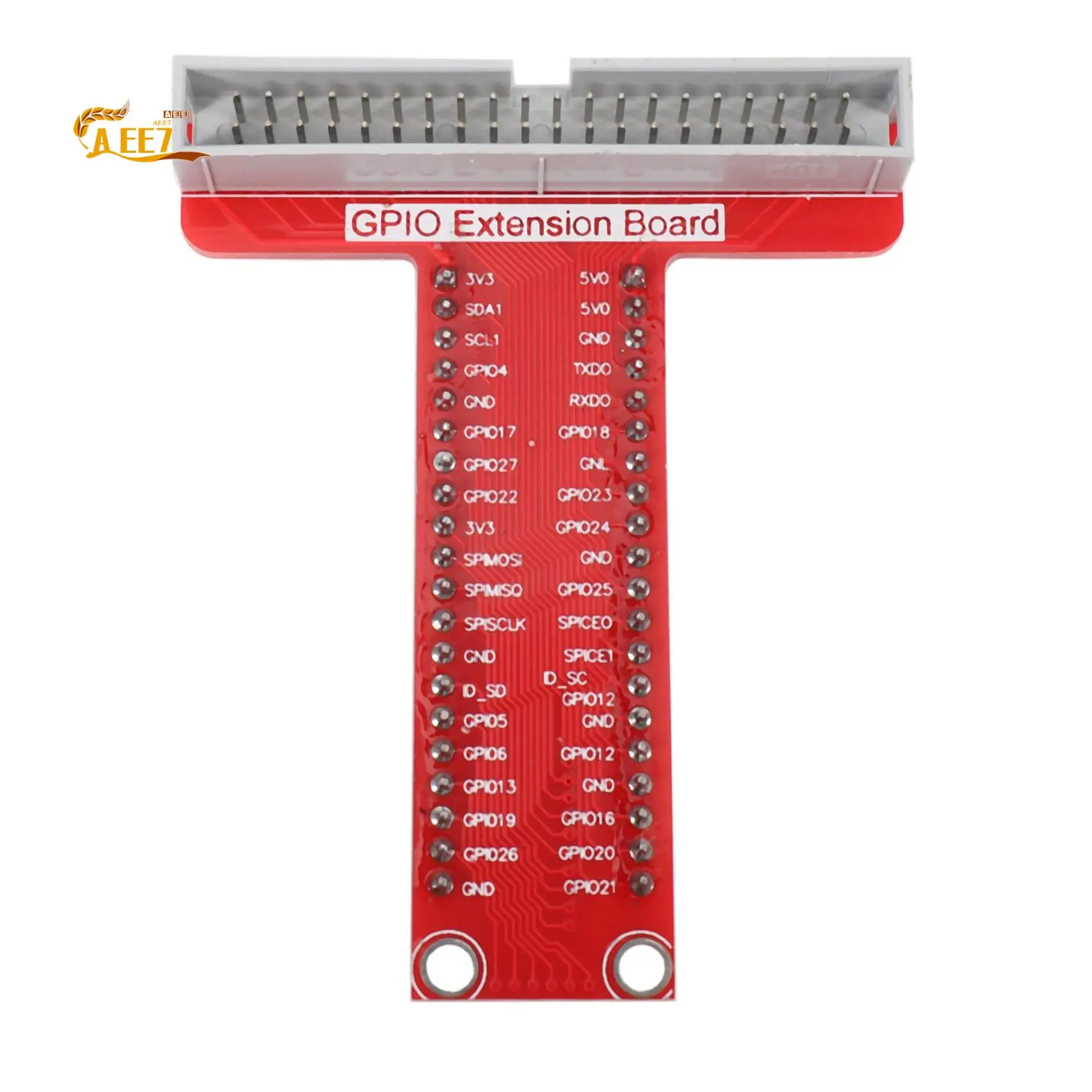 AEE7-Rpi GPIO Breakout Expansion Board + Ribbon Cable + Assembled T Type GPIO Adapter 20Cm FC40 40Pin Flat Ribbon Cable For Rasp
