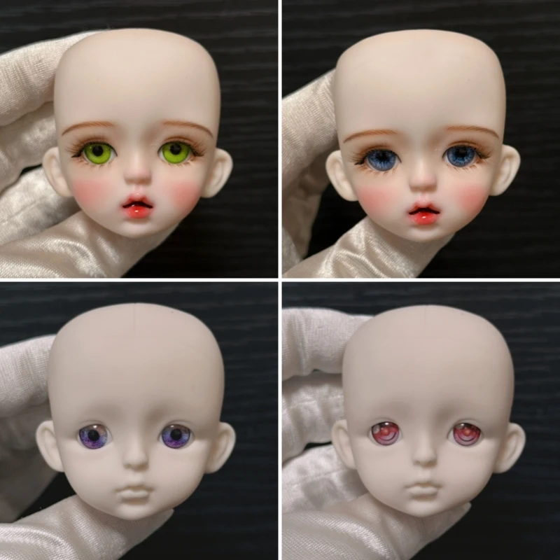 30cm Doll's Head with Eyes for 1/6 BJD Doll Head or Whole Doll DIY Practice Handmade Makeup Birthday Gift for Girls Daughter