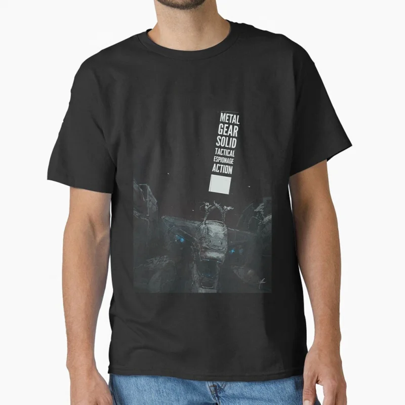 

80s Vintage video game Metal Gear Solid big boss snake cyborg ninja MGS Kojima gift T shirt for men Large size Tops S-6XL