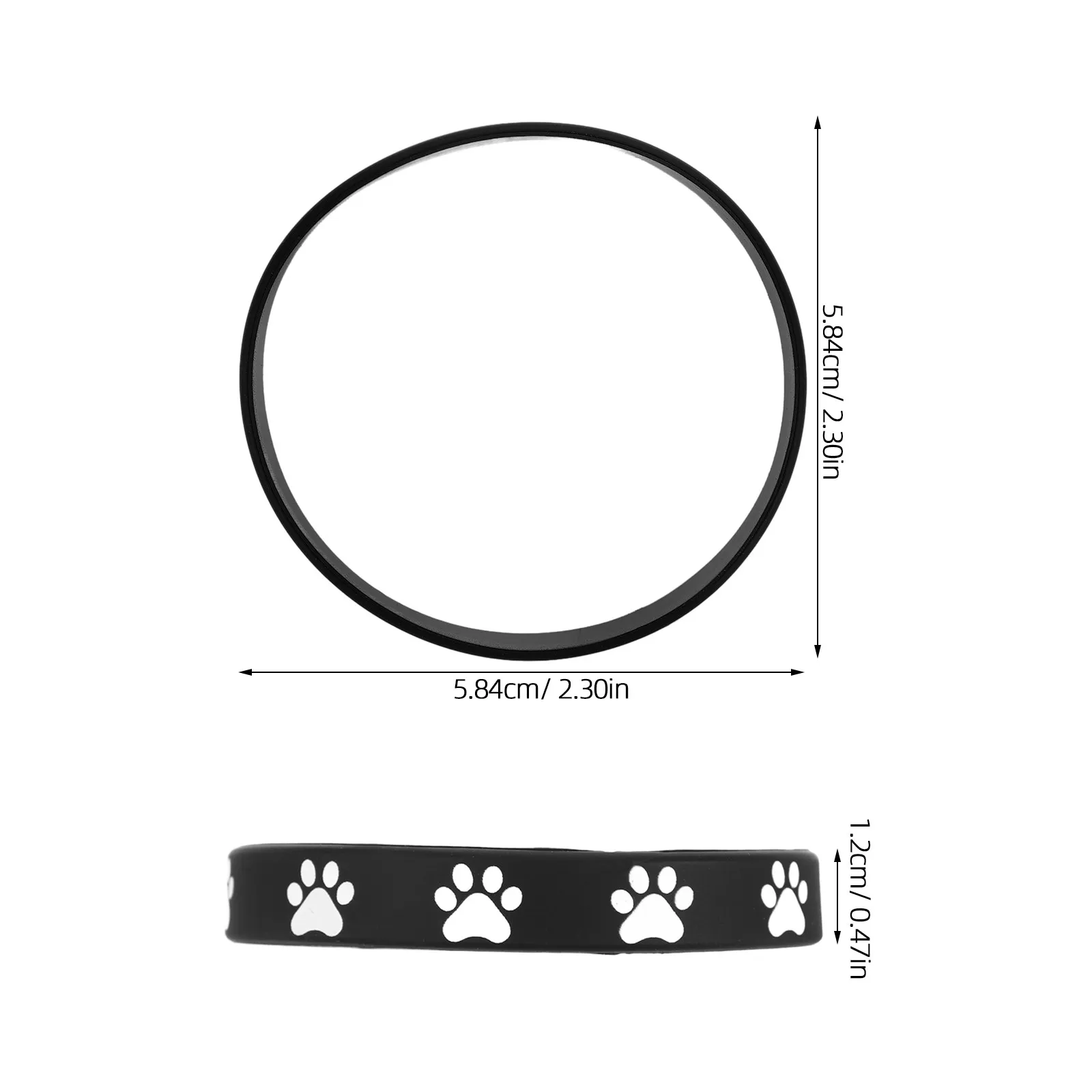 48Pcs Paw Print Themed Rubber Bracelets Stretch Wristbands for Birthday Parties Dog Theme Event Favors Bulk Party Supplies