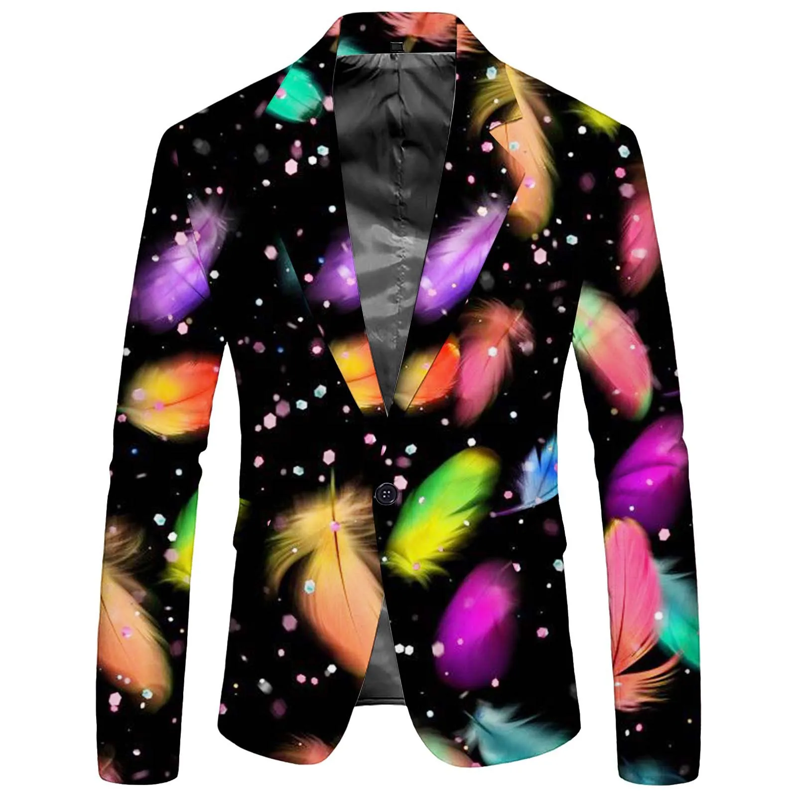 Fashion Colorful Flower Men Suit Plant 3d Printing Casual Wedding Valentine's Day Jacket Party Gifts Performance Tops for Boys