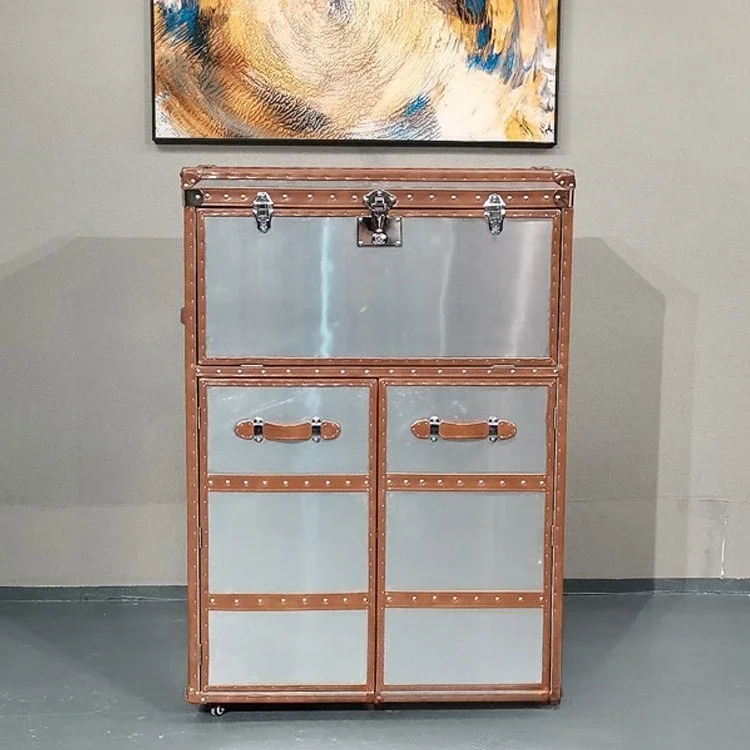 Cofre de estilo americano, taquilla de estilo industrial completa retro