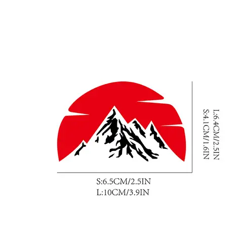 लाल सूर्य पर्वत कार स्टिकर वाटरप्रूफ बॉडी विंडशील्ड विंडो ट्रंक विनाइल रिफिट डीकल्स टिकाऊ सजावट ऑटो सहायक उपकरण के लिए 10 best sales विशेष बाइक स्टिकर - №2